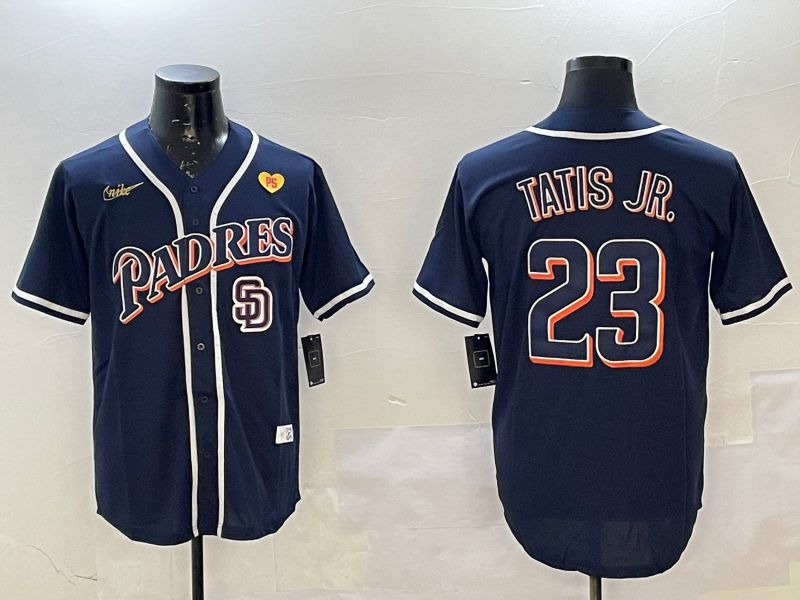 Men San Diego Padres #23 Tatis jr Blue Throwback Game 2025 Nike MLB Jersey style 10->san diego padres->MLB Jersey